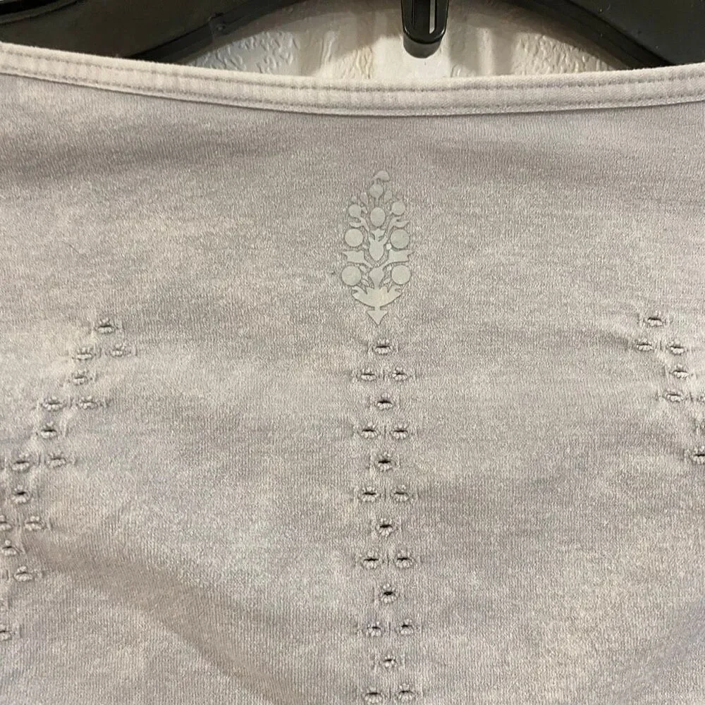 Free People Movement Gray Seamless Jumpsuit XS/S Open Back Yoga Unitard